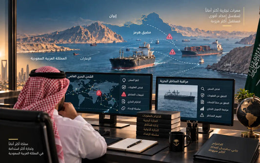مراقبة المخاطر البحرية السعودية لتجارة مضيق هرمز وتتبع السفن وفحص العقوبات