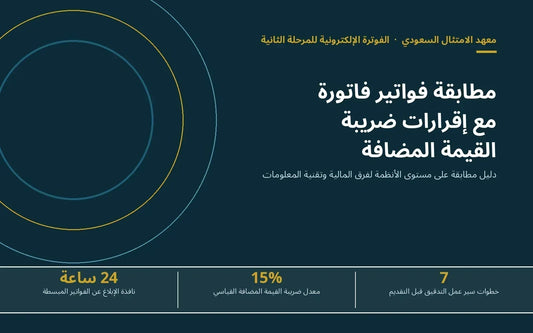 دليل تسوية فواتير فاتورة الإلكترونية مع إقرارات الضريبة السعودية لفرق المالية وتقنية المعلومات