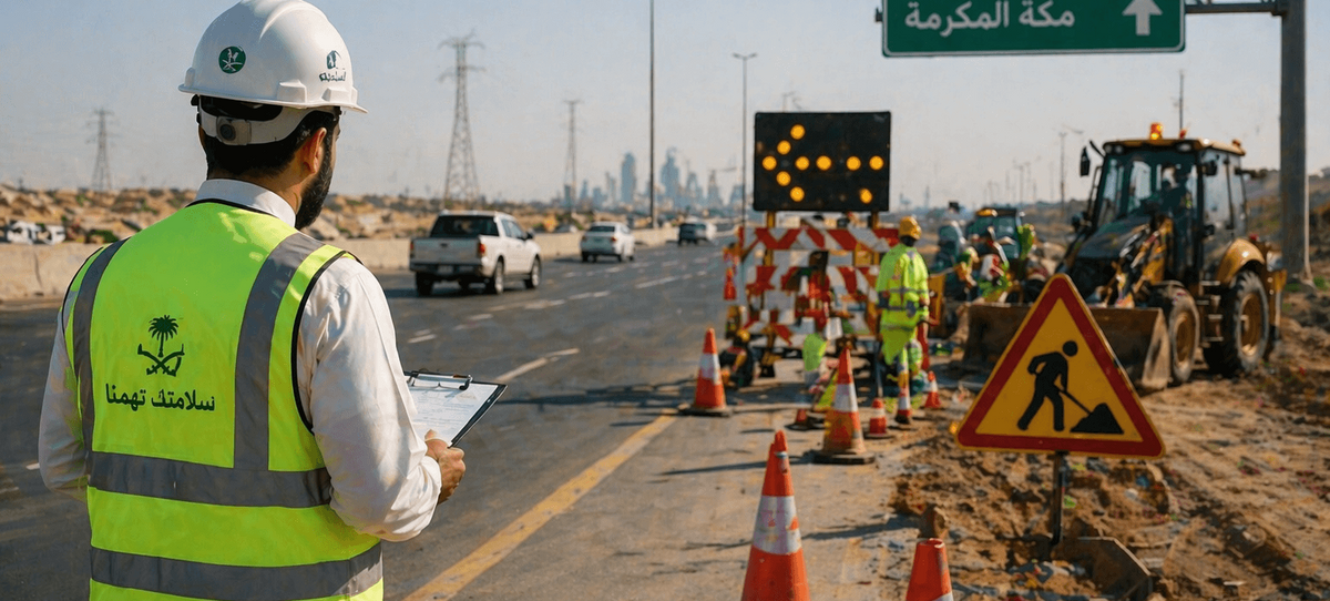 السلامة في مناطق العمل على الطرق في المملكة العربية السعودية: الدليل الشامل