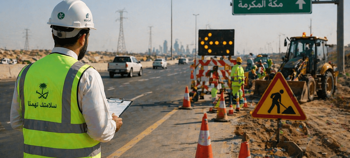 السلامة في مناطق العمل على الطرق في المملكة العربية السعودية: الدليل الشامل