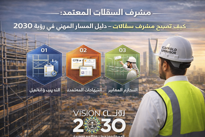مشرف السقالات المعتمد: كيف تصبح مشرف سقالات – دليل المسار المهني في رؤية 2030 (2026)