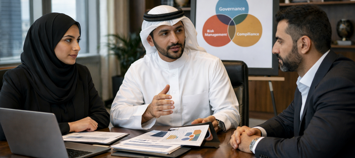الحوكمة وإدارة المخاطر والامتثال (GRC) شرح مبسط Saudi Compliance Institute