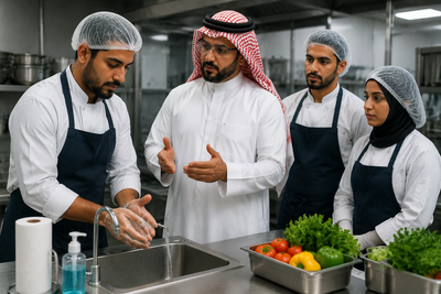 النظافة الشخصية للمتعاملين مع الغذاء